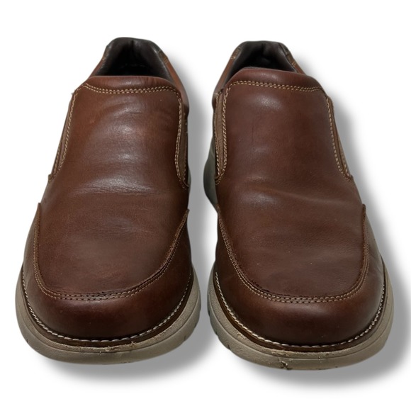 Rockport ProWalker City Men's 10.5 Brown Leather Loafers Slip-On Comfort Shoes - Picture 5 of 10